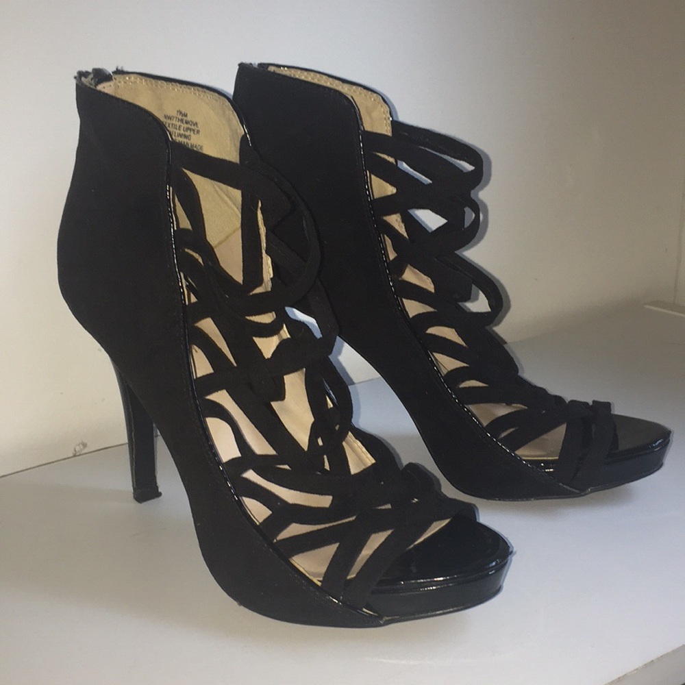 **price drop** NINE WEST black suede heels
